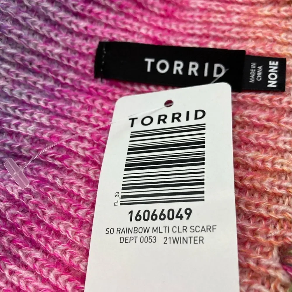 NWT Torrid Rainbow Brite Ombre Large Scarf